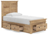 Makidern Twin Panel Storage Bed - Tan (PCB1170B38)