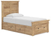 Makidern Twin Panel Storage Bed - Tan (PCB1170B38)