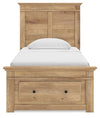 Makidern Twin Panel Storage Bed - Tan (PCB1170B38)