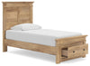 Makidern Twin Panel Storage Bed - Tan (PCB1170B22)
