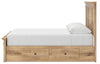 Makidern Queen Panel Storage Bed - Tan (PCB1170B8)