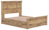 Makidern Queen Panel Storage Bed - Tan