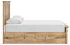 Makidern Queen Panel Storage Bed - Tan