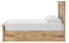 Makidern Queen Panel Storage Bed - Tan (PCB1170B11)