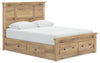 Makidern Queen Panel Storage Bed - Tan (PCB1170B10)