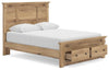 Makidern Queen Panel Storage Bed - Tan (PCB1170B4)