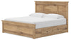 Makidern King Panel Storage Bed - Tan (PCB1170B15)