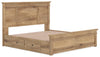 Makidern King Panel Storage Bed - Tan (PCB1170B15)