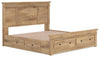 Makidern King Panel Storage Bed - Tan (PCB1170B17)