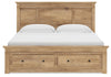 Makidern King Panel Storage Bed - Tan (PCB1170B17)