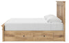 Makidern King Panel Storage Bed - Tan (PCB1170B17)