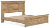 Makidern King Panel Storage Bed - Tan