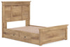 Makidern Full Panel Storage Bed - Tan (PCB1170B31)