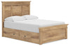 Makidern Full Panel Storage Bed - Tan (PCB1170B31)