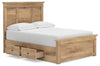 Makidern Full Panel Storage Bed - Tan (PCB1170B27)