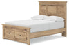Makidern Full Panel Storage Bed - Tan (PCB1170B35)