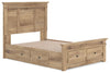 Makidern Full Panel Storage Bed - Tan (PCB1170B35)