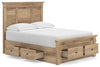 Makidern Full Panel Storage Bed - Tan (PCB1170B35)