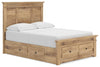 Makidern Full Panel Storage Bed - Tan (PCB1170B35)