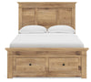 Makidern Full Panel Storage Bed - Tan (PCB1170B23)