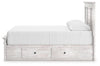 Makidern Queen Panel Storage Bed - Whitewash (PCB1171B7)