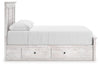 Makidern Queen Panel Storage Bed - Whitewash (PCB1171B7)