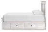 Makidern Queen Panel Storage Bed - Whitewash (PCB1171B10)