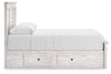 Makidern Queen Panel Storage Bed - Whitewash (PCB1171B10)