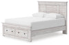 Makidern Queen Panel Storage Bed - Whitewash