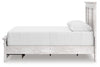 Makidern Queen Panel Storage Bed - Whitewash