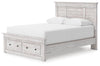 Makidern Queen Panel Storage Bed - Whitewash (PCB1171B4)