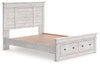 Makidern Queen Panel Storage Bed - Whitewash (PCB1171B4)