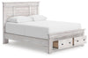 Makidern Queen Panel Storage Bed - Whitewash (PCB1171B4)