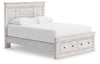 Makidern Queen Panel Storage Bed - Whitewash (PCB1171B4)