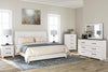 Gerridan King Panel Bed - White/Gray