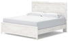 Gerridan King Panel Bed - White/Gray