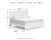 Gerridan King Panel Bed - White/Gray