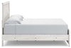 Gerridan King Panel Bed - White/Gray