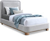 Nolita Linen Textured Upholstered Bed — Twin / Grey