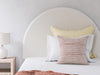 Arloster Full Upholstered Panel Bed with Storage - Tan/White