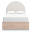 Arloster Full Upholstered Panel Bed with Storage - Tan/White (PCB1566B7)