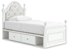 Kozlani Twin Upholstered Panel Storage Bed
