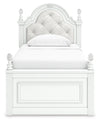 Kozlani Twin Upholstered Panel Bed with Storage