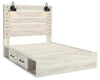 Cambeck Queen Panel Bed with 2 Storage Drawers - Whitewash (B192B17)