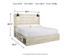 Cambeck King Panel Bed with 2 Storage Drawers - Whitewash