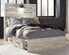 Cambeck Full Panel Bed with 2 Storage Drawers - Whitewash (B192B16)