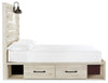 Cambeck Full Panel Bed with 2 Storage Drawers - Whitewash (B192B16)