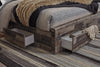 Derekson Full Panel Bed with 6 Storage Drawers