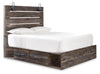 Drystan Queen Panel Bed with 4 Storage Drawers