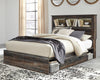 Drystan Queen Bookcase Bed with 2 Storage Drawers - Multi (B211B17)